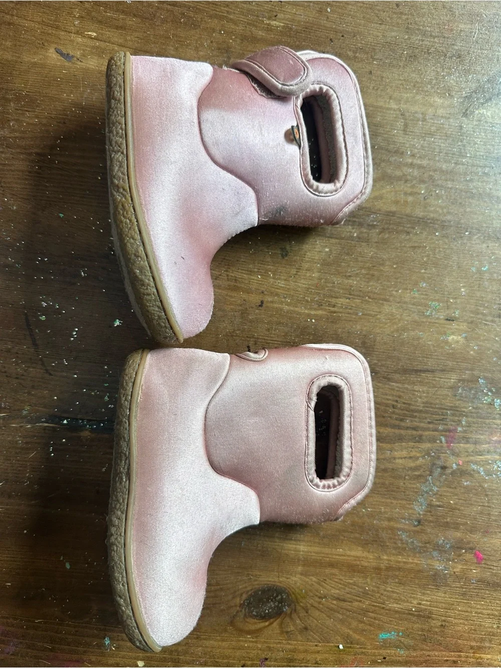 Bogs Kids Metallic Pink Pull-On Rain Boots